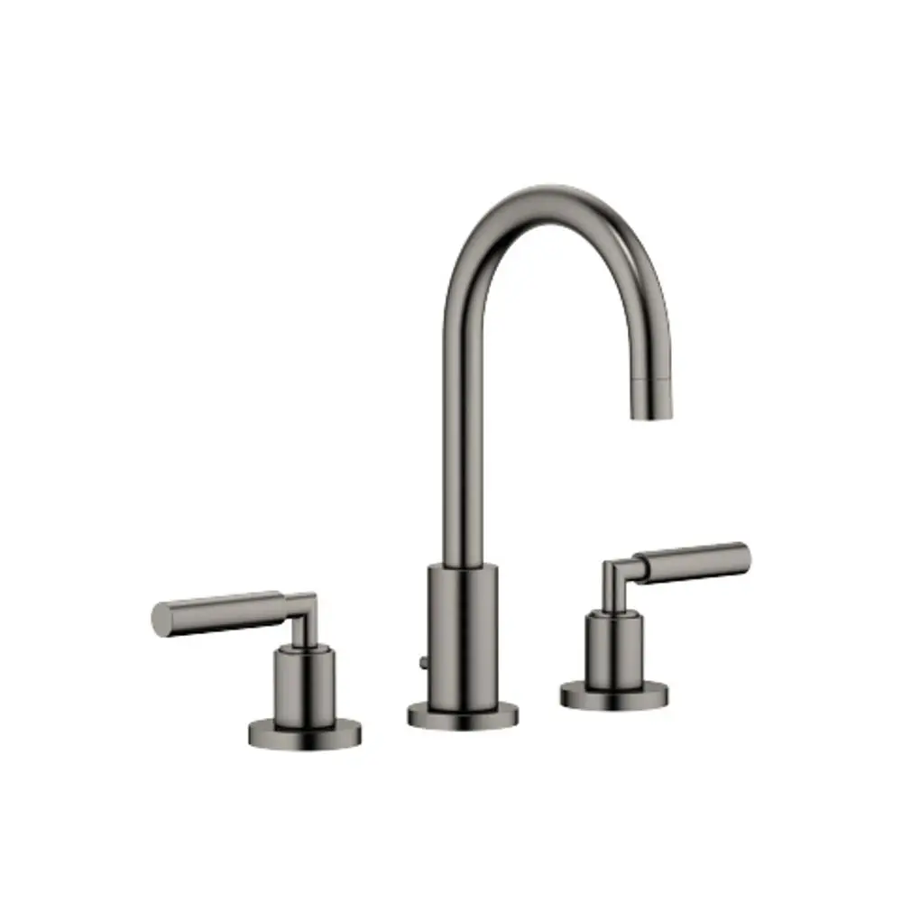 Dornbracht-TARA.-Waschtisch-Dreilochbatterie-mit Ablaufgarnitur-Ausladung 135mm-Dark Platinum gebürstet, 20710882-99 Galeriebild 1